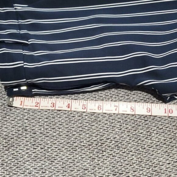 H&M Pinstripe Trousers/Pants Straight Fit Mid Rise- Size 12 - Picture 13 of 16